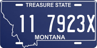 MT license plate 117923X