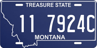 MT license plate 117924C