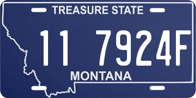 MT license plate 117924F