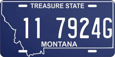 MT license plate 117924G