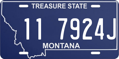 MT license plate 117924J