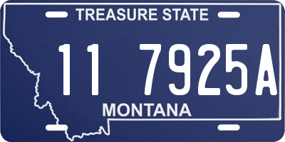 MT license plate 117925A