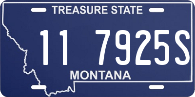MT license plate 117925S