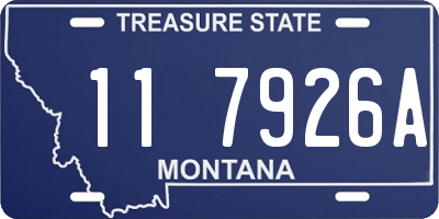 MT license plate 117926A