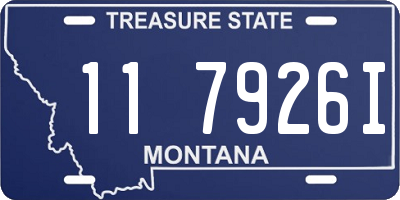 MT license plate 117926I