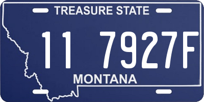 MT license plate 117927F