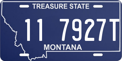 MT license plate 117927T