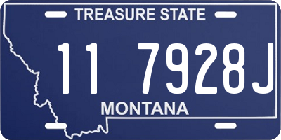 MT license plate 117928J