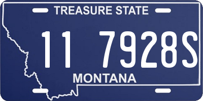 MT license plate 117928S