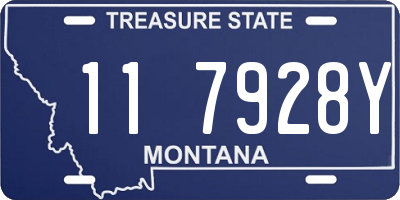 MT license plate 117928Y