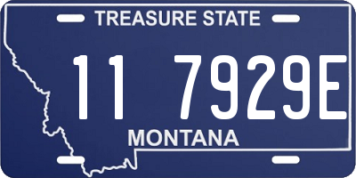 MT license plate 117929E