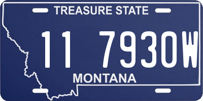MT license plate 117930W
