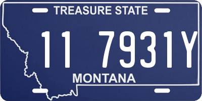 MT license plate 117931Y