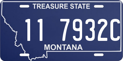 MT license plate 117932C