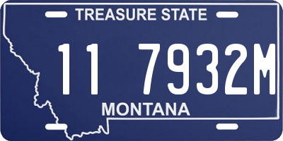 MT license plate 117932M