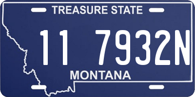 MT license plate 117932N