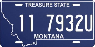 MT license plate 117932U