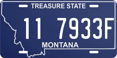 MT license plate 117933F