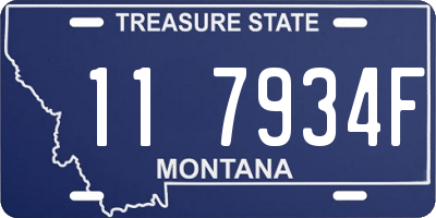 MT license plate 117934F