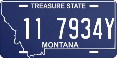 MT license plate 117934Y