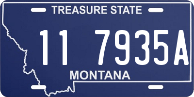 MT license plate 117935A