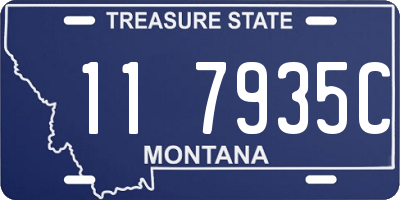 MT license plate 117935C