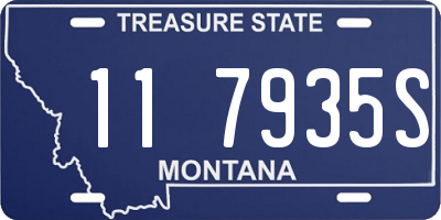 MT license plate 117935S