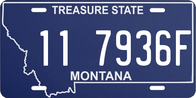 MT license plate 117936F