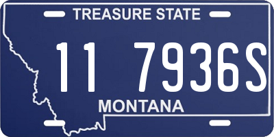 MT license plate 117936S