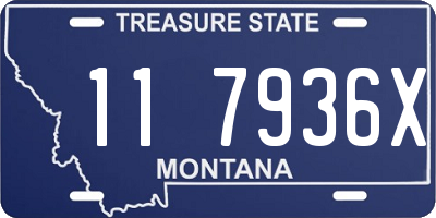 MT license plate 117936X