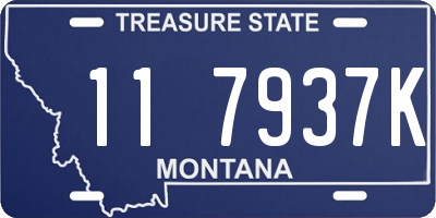 MT license plate 117937K
