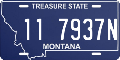 MT license plate 117937N