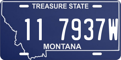 MT license plate 117937W