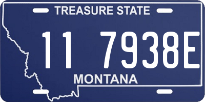 MT license plate 117938E