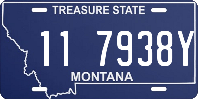 MT license plate 117938Y