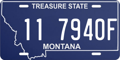 MT license plate 117940F