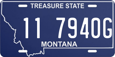 MT license plate 117940G
