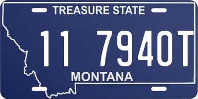 MT license plate 117940T