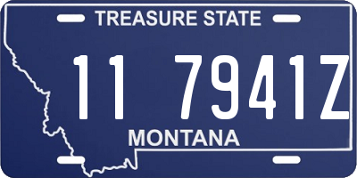 MT license plate 117941Z