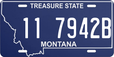MT license plate 117942B