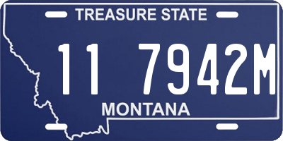 MT license plate 117942M