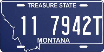 MT license plate 117942T