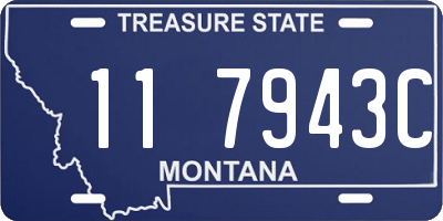 MT license plate 117943C
