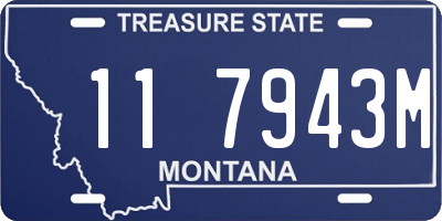 MT license plate 117943M