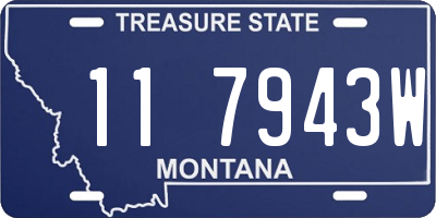 MT license plate 117943W