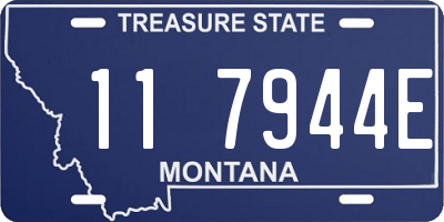 MT license plate 117944E