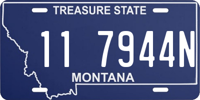 MT license plate 117944N
