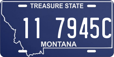 MT license plate 117945C