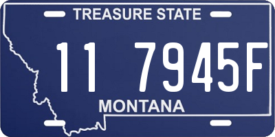 MT license plate 117945F
