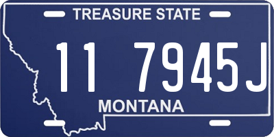 MT license plate 117945J